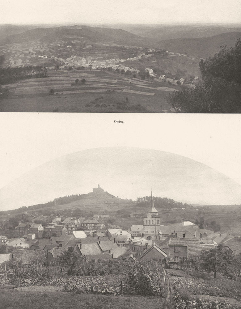 MOSELLE. Dabo 1937 old vintage print picture